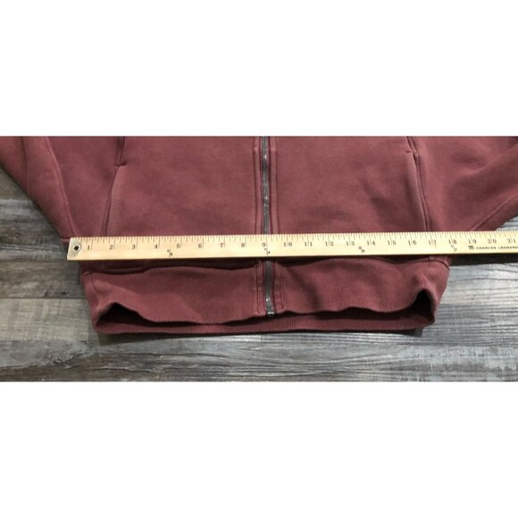 Lululemon Thick Fleece Full Zip Hoodie Womens Size 10 Smoky Red - Picture 6 of 7